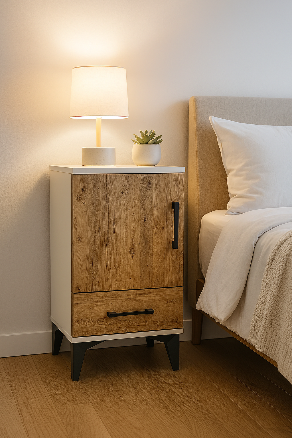 Küçük Yatak Odaları İçin Pratik Komodin Seçenekleri