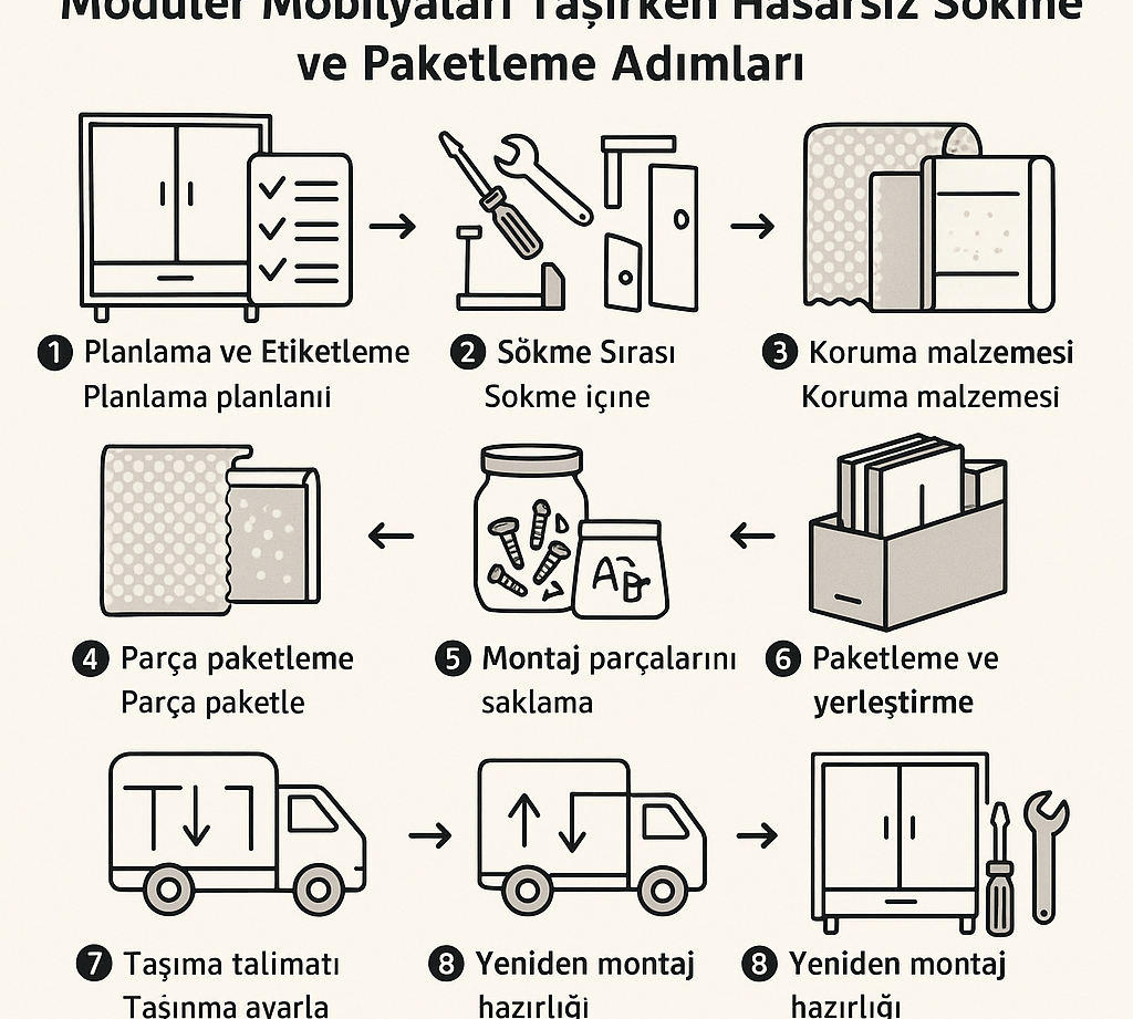 Modüler Mobilyaları Taşırken Hasarsız Sökme ve Paketleme Adımları