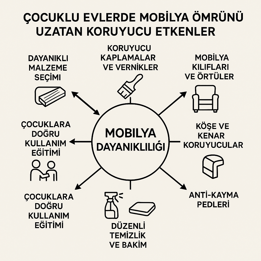 Çocuklu Evlerde Mobilya Ömrünü Uzatan Koruyucu Etkenler