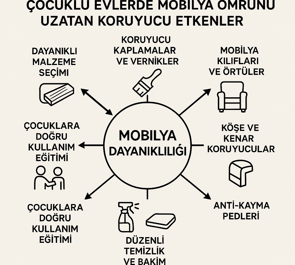 Çocuklu Evlerde Mobilya Ömrünü Uzatan Koruyucu Etkenler