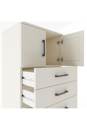 Hyperion Dolap Tek Raflı 8 Çekmeceli 2 Kapaklı 60x44x182 Aytaşı-Aytaşı