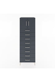 Hyperion Dolap Tek Raflı 8 Çekmeceli 2 Kapaklı 60x44x182 - S56M001V5B