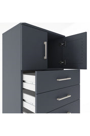 Hyperion Dolap Tek Raflı 8 Çekmeceli 2 Kapaklı 60x44x182 - S56M001V5B