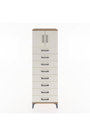 Hyperion Dolap Tek Raflı 8 Çekmeceli 2 Kapaklı 60x44x182 - S56M001V7B