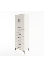 Hyperion Dolap Tek Raflı 7 Çekmeceli 2 Kapaklı 60x44x182 - S56M002V1B
