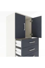 Hyperion Dolap Tek Raflı 7 Çekmeceli 2 Kapaklı 60x44x182 - S56M002V2B