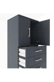 Hyperion Dolap Tek Raflı 7 Çekmeceli 2 Kapaklı 60x44x182 - S56M002V5B