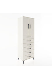 Hyperion Dolap Tek Raflı 6 Çekmeceli 2 Kapaklı 60x44x182 - S56M003V1B
