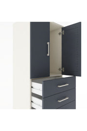 Hyperion Dolap Tek Raflı 6 Çekmeceli 2 Kapaklı 60x44x182 - S56M003V2B