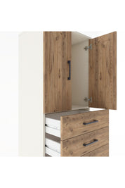 Hyperion Dolap Tek Raflı 6 Çekmeceli 2 Kapaklı 60x44x182 - S56M003V3B