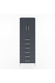 Hyperion Dolap Tek Raflı 6 Çekmeceli 2 Kapaklı 60x44x182 - S56M003V5B