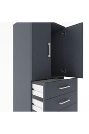 Hyperion Dolap Tek Raflı 6 Çekmeceli 2 Kapaklı 60x44x182 - S56M003V5B