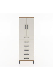 Hyperion Dolap Tek Raflı 6 Çekmeceli 2 Kapaklı 60x44x182 - S56M003V7B
