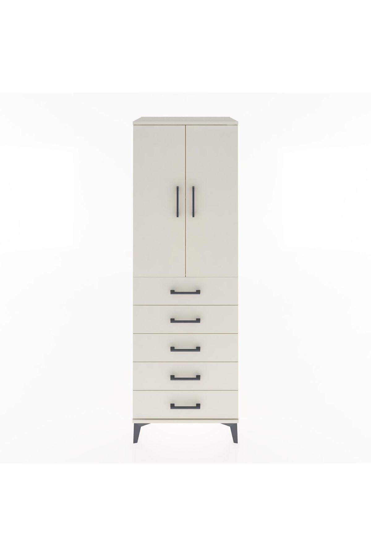 Hyperion Dolap 2 Raflı 5 Çekmeceli 2 Kapaklı 60x44x182 - S56M004V1B