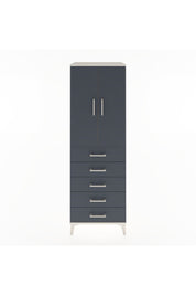 Hyperion Dolap 2 Raflı 5 Çekmeceli 2 Kapaklı 60x44x182 Aytaşı-Antrasit