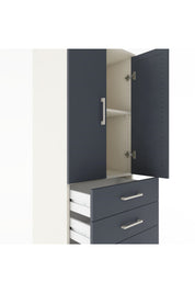 Hyperion Dolap 2 Raflı 5 Çekmeceli 2 Kapaklı 60x44x182 Aytaşı-Antrasit