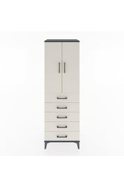 Hyperion Dolap 2 Raflı 5 Çekmeceli 2 Kapaklı 60x44x182 Antrasit-Aytaşı