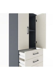 Hyperion Dolap 2 Raflı 5 Çekmeceli 2 Kapaklı 60x44x182 Antrasit-Aytaşı