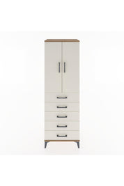 Hyperion Dolap 2 Raflı 5 Çekmeceli 2 Kapaklı 60x44x182 Çam-Aytaşı