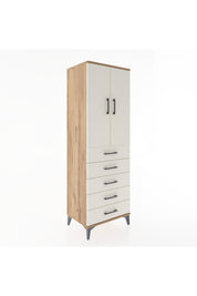 Hyperion Dolap 2 Raflı 5 Çekmeceli 2 Kapaklı 60x44x182 Çam-Aytaşı