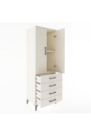 Hyperion Dolap 2 Raflı 4 Çekmeceli 2 Kapaklı 60x44x182 Aytaşı-Aytaşı