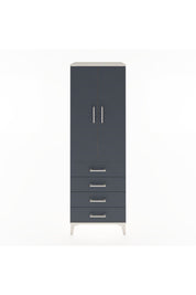 Hyperion Dolap 2 Raflı 4 Çekmeceli 2 Kapaklı 60x44x182 Aytaşı-Antrasit