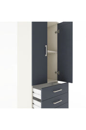 Hyperion Dolap 2 Raflı 4 Çekmeceli 2 Kapaklı 60x44x182 Aytaşı-Antrasit