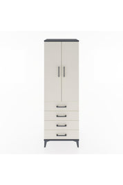 Hyperion Dolap 2 Raflı 4 Çekmeceli 2 Kapaklı 60x44x182 Antrasit-Aytaşı