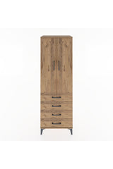 Hyperion Dolap 2 Raflı 4 Çekmeceli 2 Kapaklı 60x44x182
