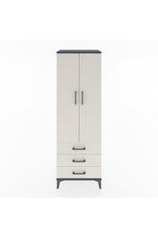 Hyperion Dolap 2 Raflı 3 Çekmeceli 2 Kapaklı 60x44x182 Antrasit-Aytaşı