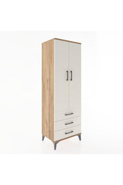 Hyperion Dolap 2 Raflı 3 Çekmeceli 2 Kapaklı 60x44x182 Çam-Aytaşı
