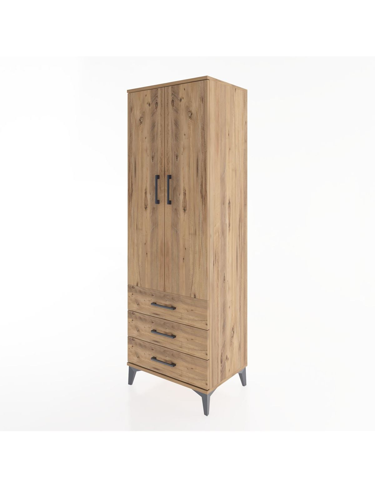 Hyperion Dolap 2 Raflı 3 Çekmeceli 2 Kapaklı 60x44x182 - S56M006V9B