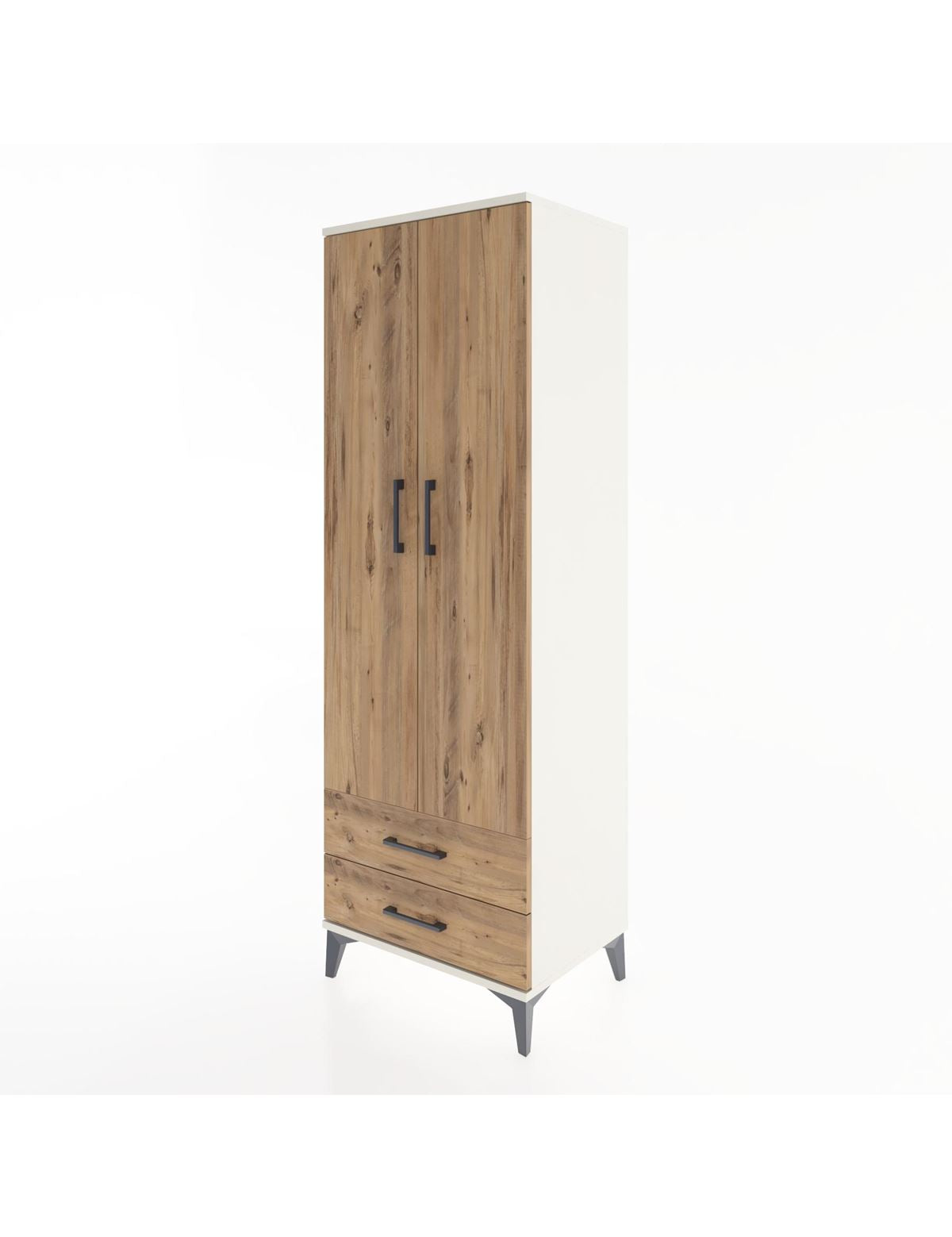 Hyperion Dolap 4 Raflı 2 Çekmeceli 2 Kapaklı 60x44x182 - S56M007V3B