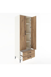 Hyperion Dolap 4 Raflı 2 Çekmeceli 2 Kapaklı 60x44x182 Aytaşı-Çam