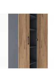 Hyperion Dolap 4 Raflı 60x44x182 Antrasit-Çam