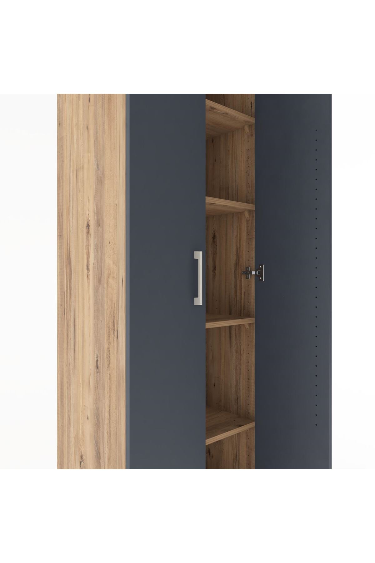 Hyperion Dolap 4 Raflı 60x44x182 Çam-Antrasit