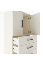 Hyperion Dolap Tek Raflı 6 Çekmeceli 2 Kapaklı 60x44x182 - S56M011V1B
