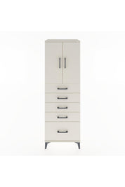 Hyperion Dolap Tek Raflı 5 Çekmeceli 2 Kapaklı 60x44x182 - S56M012V1B