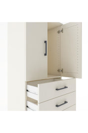 Hyperion Dolap Tek Raflı 5 Çekmeceli 2 Kapaklı 60x44x182 - S56M012V1B