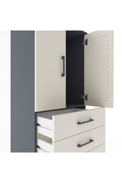 Hyperion Dolap Tek Raflı 5 Çekmeceli 2 Kapaklı 60x44x182 - S56M012V4B