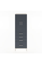 Hyperion Dolap 2 Raflı 4 Çekmeceli 2 Kapaklı 60x44x182 Aytaşı-Antrasit