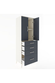 Hyperion Dolap 2 Raflı 4 Çekmeceli 2 Kapaklı 60x44x182 Aytaşı-Antrasit