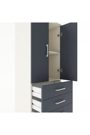 Hyperion Dolap 2 Raflı 4 Çekmeceli 2 Kapaklı 60x44x182 Aytaşı-Antrasit