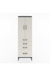 Hyperion Dolap 2 Raflı 4 Çekmeceli 2 Kapaklı 60x44x182 Antrasit-Aytaşı