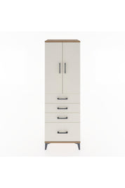 Hyperion Dolap 2 Raflı 4 Çekmeceli 2 Kapaklı 60x44x182 Çam-Aytaşı