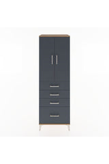 Hyperion Dolap 2 Raflı 4 Çekmeceli 2 Kapaklı 60x44x182
