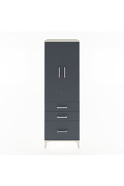 Hyperion Dolap 2 Raflı 3 Çekmeceli 2 Kapaklı 60x44x182 Aytaşı-Antrasit