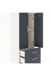 Hyperion Dolap 2 Raflı 3 Çekmeceli 2 Kapaklı 60x44x182 Aytaşı-Antrasit