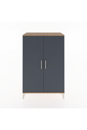 Hyperion Dolap 2 Kapaklı Tek Askılı 88x44x134 Çam-Antrasit
