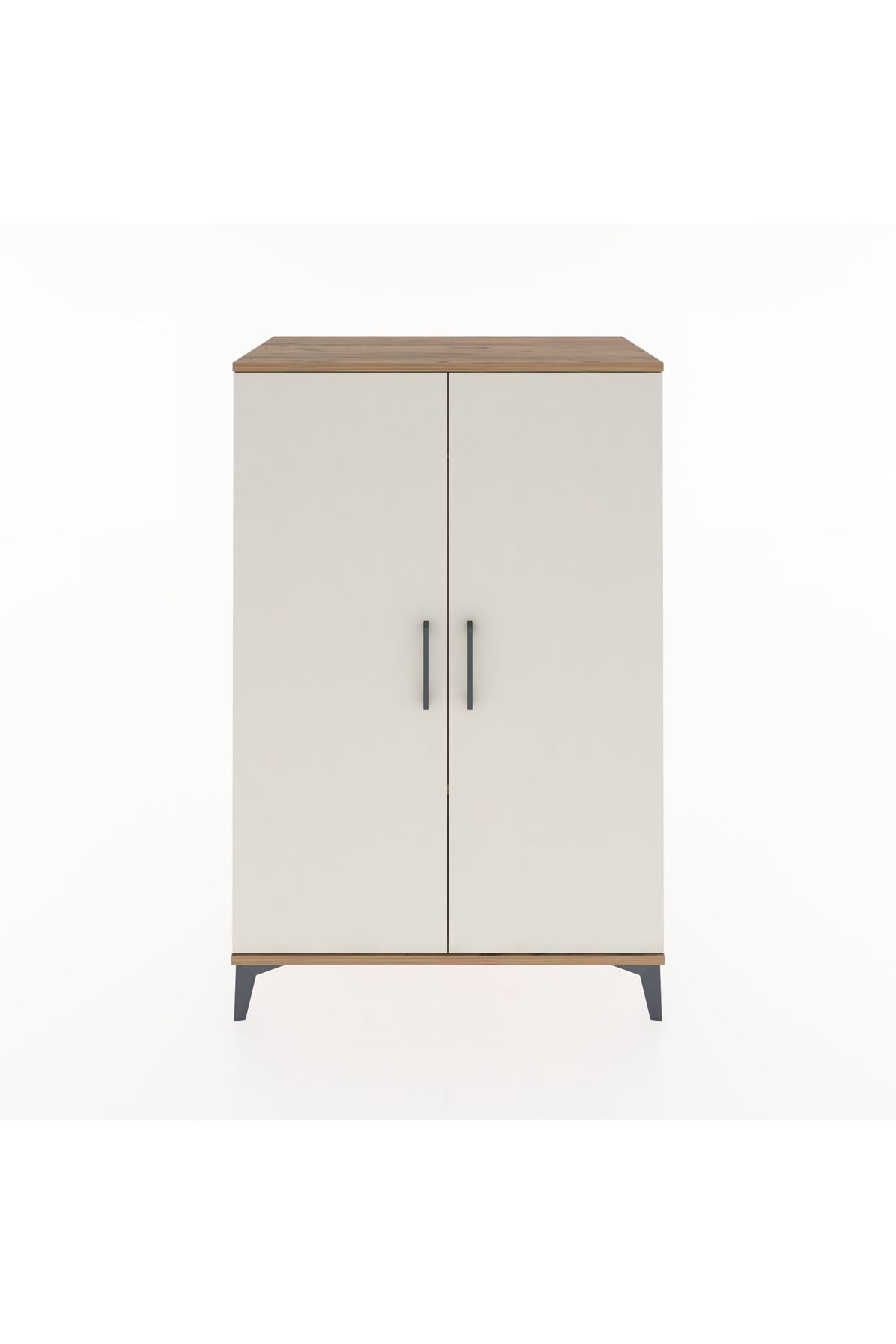 Hyperion Dolap Tek Raflı 2 Kapaklı Tek Askılı 88x44x134 Çam-Aytaşı